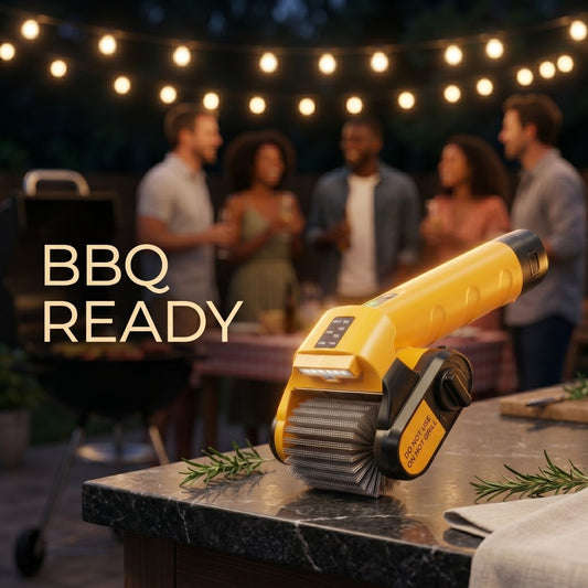 5000mAh 350 Mins Runtime Electric Rotary Grill Brush Qimedo