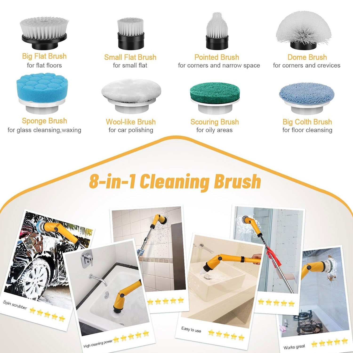 8-in-1 Replacement Brush Heads Qimedo