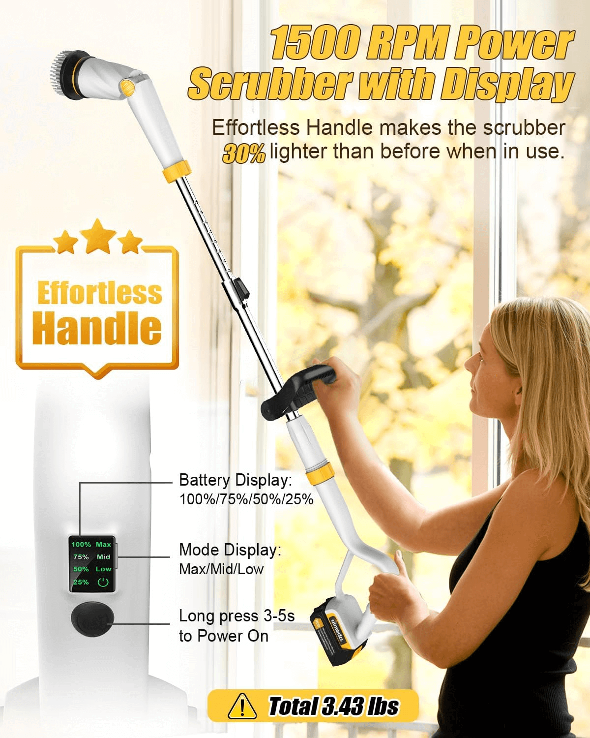 Adjustable Cleaning Handle Qimedo