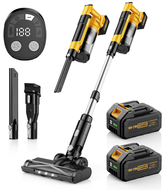 Best cordless vacuum cleaner with dual removable batteries and 6-in-1 nozzles